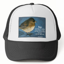 JUNCO BIRD WITH SAYING MESH HAT
