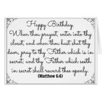 June 6 Bible Birthday card with Matthew verse