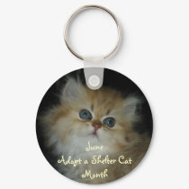 June Adopt a Shelter Cat Month Key Chain keychains