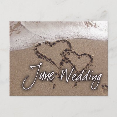 June Beach Destination Wedding Postcard