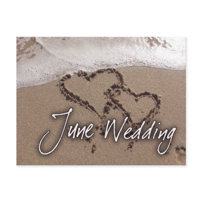 June Beach Destination Wedding Postcard