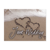 June Beach Destination Wedding Postcard by perfectpostage June Beach Destination Wedding Postcard