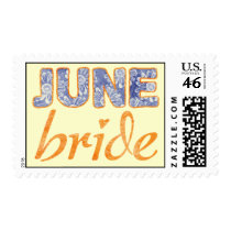 June Bride Custom Wedding Postage stamps