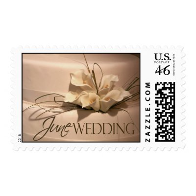 June Calla Lily Wedding Cake Stamps by aslentz