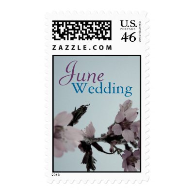 June Cherry Blossom Wedding Month Postage