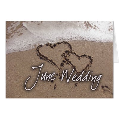 June Destination Beach Wedding Card Customized by perfectpostage