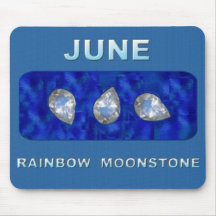 June Rainbow Moonstone Mouse Pad