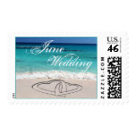 June Sweethearts Tropical Wedding Stamp