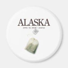 Juneau Alaska Tea Party Refrigerator Magnet