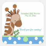 Jungle Adventure (Blue) SQUARE Favor Sticker