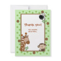 Jungle Adventure Green Baby Shower Thank you notes invitations by allpetscherished Jungle Adventure Green Baby Shower Thank you notes invitations