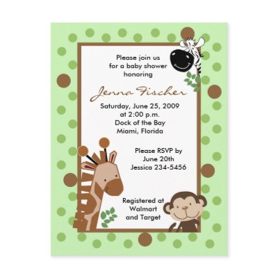 Jungle Adventure Safari Invitation  TBA WINNER! Postcard by allpetscherished