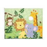 Jungle Animal Safari Nursery Art Canvas 16x20 Stretched Canvas Prints