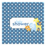 Jungle Animals Baby Boy Shower Invitations