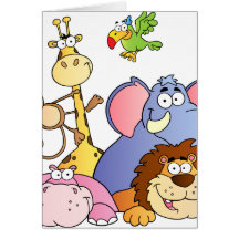 Jungle Animals Greeting Card