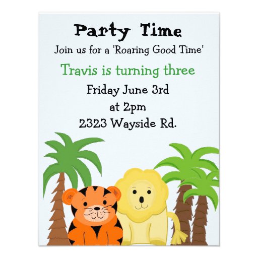 Animal Party Invitations