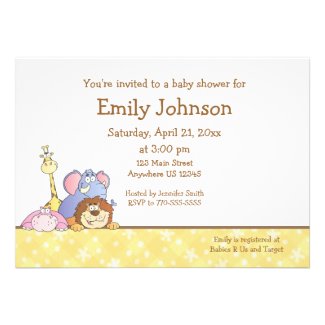 Jungle Baby Design Invitations