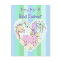 Jungle Baby Heart 2- Baby Shower Invitation Postcards