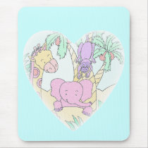 Jungle Baby Heart 2 mousepad