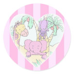 Jungle Baby Heart Blessings- girl Large Sticker
