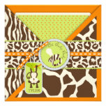 Jungle Baby Invitation Square 2C
