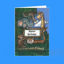 Jungle Birthday Card by ZachBear Jungle Birthday Card