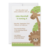 Jungle Birthday Party Invitation invitation