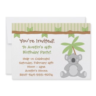 Jungle Birthday Party Invitation invitation