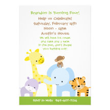 Jungle Birthday Party Invitation