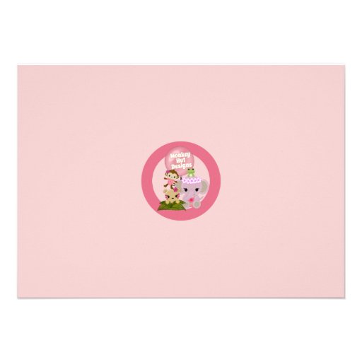 Jungle Blossom Tails Baby Shower Invitations GIRL