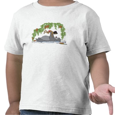 Jungle Book Baloo holding up Mowgli  Disney t-shirts