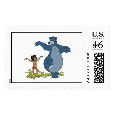 Jungle Book Mowgli and Baloo dancing Disney postage