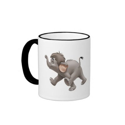 Jungle Book's Mowgli and Baby Elephant marching mugs