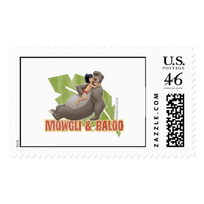 Jungle Book's Mowgli and Baloo Hugging Disney postage