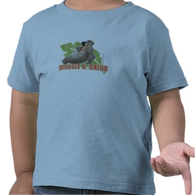 Jungle Book's Mowgli and Baloo Hugging Disney t-shirts