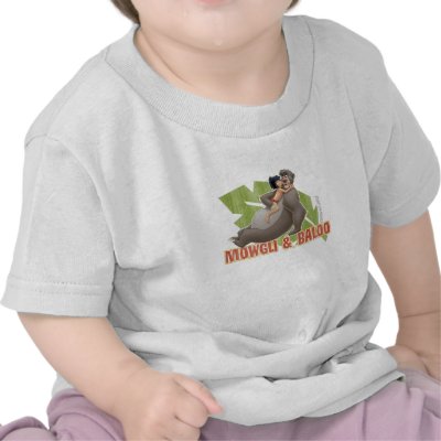 Jungle Book's Mowgli and Baloo Hugging Disney t-shirts