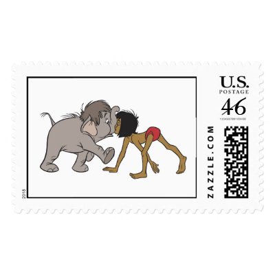 Jungle Book's Mowgli With Baby Elephant Disney postage