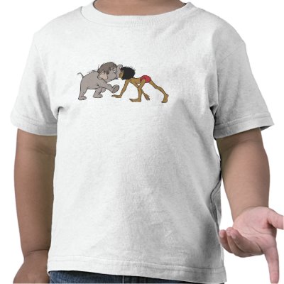 Jungle Book's Mowgli With Baby Elephant Disney t-shirts
