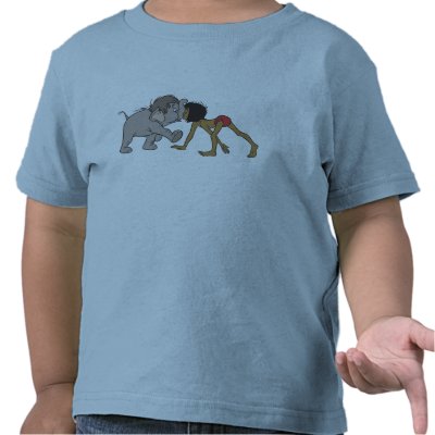 Jungle Book's Mowgli With Baby Elephant Disney t-shirts