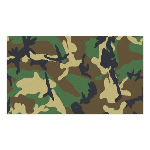Jungle Camouflage Business Card Templates (back side)