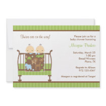 Jungle Crib Twins Invite