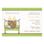 Jungle Crib Twins Invite