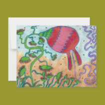 Jungle flower invitations