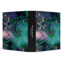 Jungle · Fractal Art · Purple & Teal Vinyl Binder