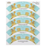 Jungle Giraffe Baby Cupcake Wrapper Shower Kit Custom Letterhead