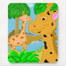 Jungle Giraffe Mousepad