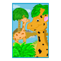 Jungle Giraffe Poster Print