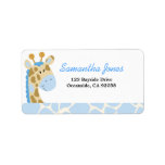 JUNGLE GIRAFFE PRINT (BLUE) MAILING LABEL