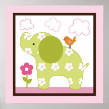 Jungle Girl /Elephant Poster/Print Wall Art