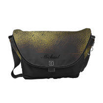 Jungle Gold Abstract Messenger Bag